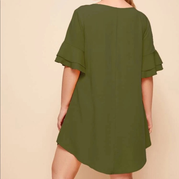 Boho flounce sleeve tunic dress - Picture 7 of 16